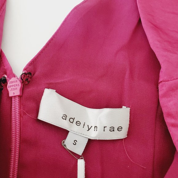 NWT Satin Raspberry Cocktail Dress/ wedding guest, cocktail formal ADELYN RAE - Picture 10 of 10